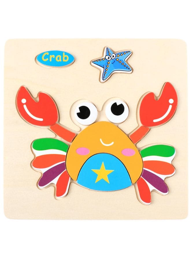 Wooden Puzzles for Kids Boys and Girls  Animals Set Crab & Fish Fatio General Trading