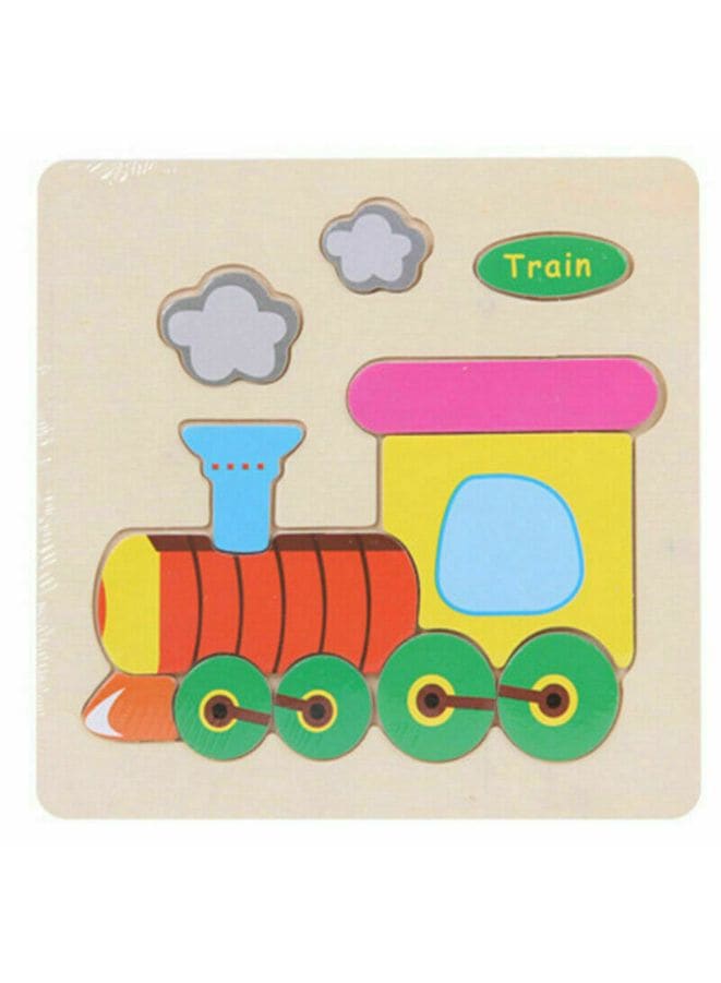 Wooden Puzzles for Kids Boys and Girls  Vehicle Set Train Fatio General Trading