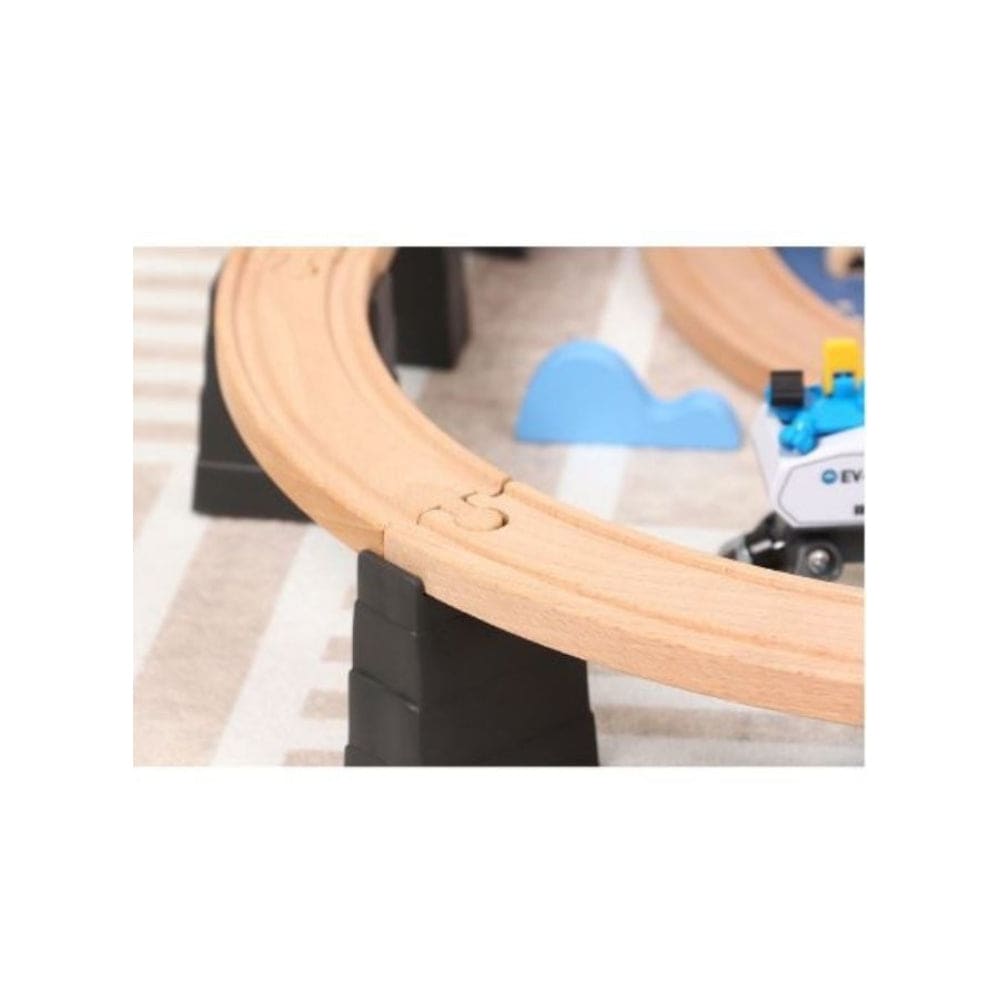 Wooden Space Rail Track Set Kids Toys Wood Puzzle Austronaut Rail Transit Electric Train Track For Space Shuttle Children Toy Fatio General Trading