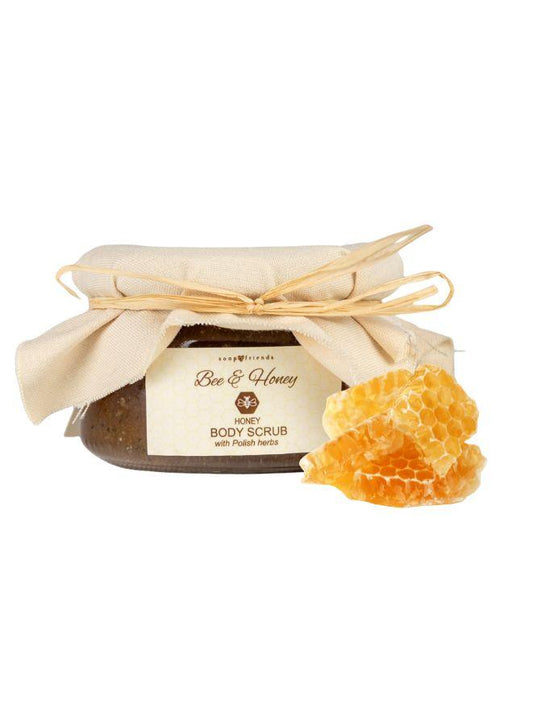 Soap&Friends Body Scrub - Exfoliating Scrub with  Bee and Honey and Polish Herbs, 200 ml