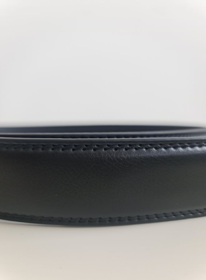 Adjustable Black Leather Belt for Men, Casual and Formal Ware