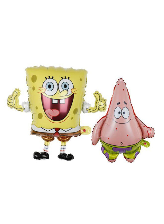 2 pc SpongeBob Characters Ballon Set, Giant balloon for Kids Party, Birthday Double Sided Foil Balloon