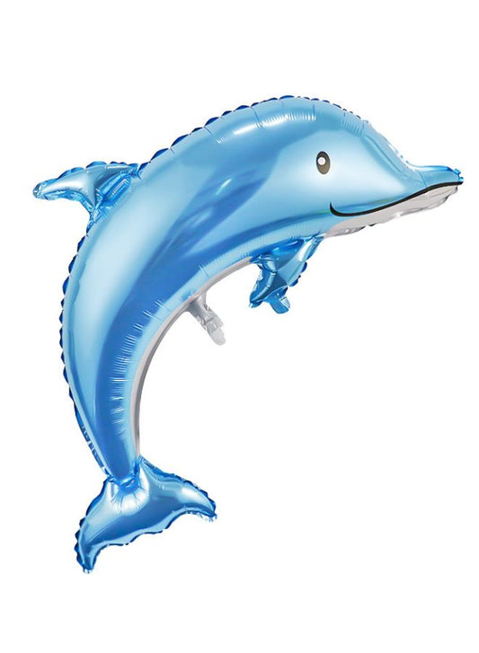 1 pc  Birthday Party Balloons Large Size Dolphin Foil Balloon Adult & Kids Party Theme Decorations for Birthday, Anniversary, Baby Shower, Blue