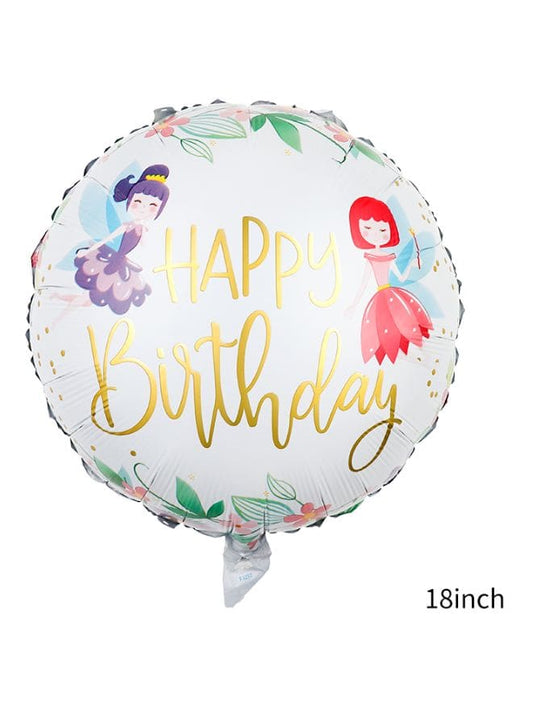 1 pc 18 Inch Birthday Party Balloons Large Size Happy Birthday Girls Foil Balloon Adult & Kids Party Theme Decorations for Birthday, Anniversary, Baby Shower Fatio General Trading