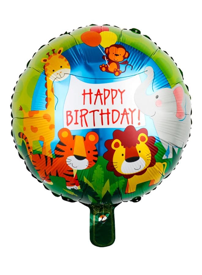 1 pc 18 Inch Birthday Party Balloons Large Size Happy Birthday Jungle Foil Balloon Adult & Kids Party Theme Decorations for Birthday, Anniversary, Baby Shower Fatio General Trading