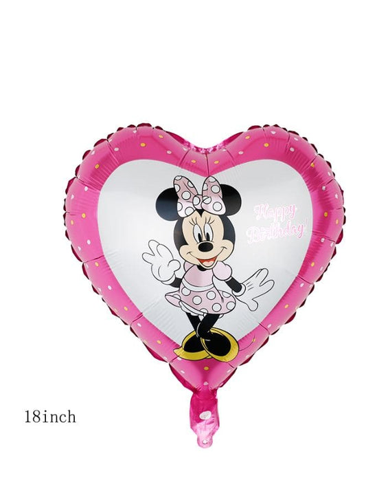 1 pc 18 Inch Birthday Party Balloons Large Size Minnie Mouse Character Foil Balloon Adult & Kids Party Theme Decorations for Birthday, Anniversary, Baby Shower Fatio General Trading