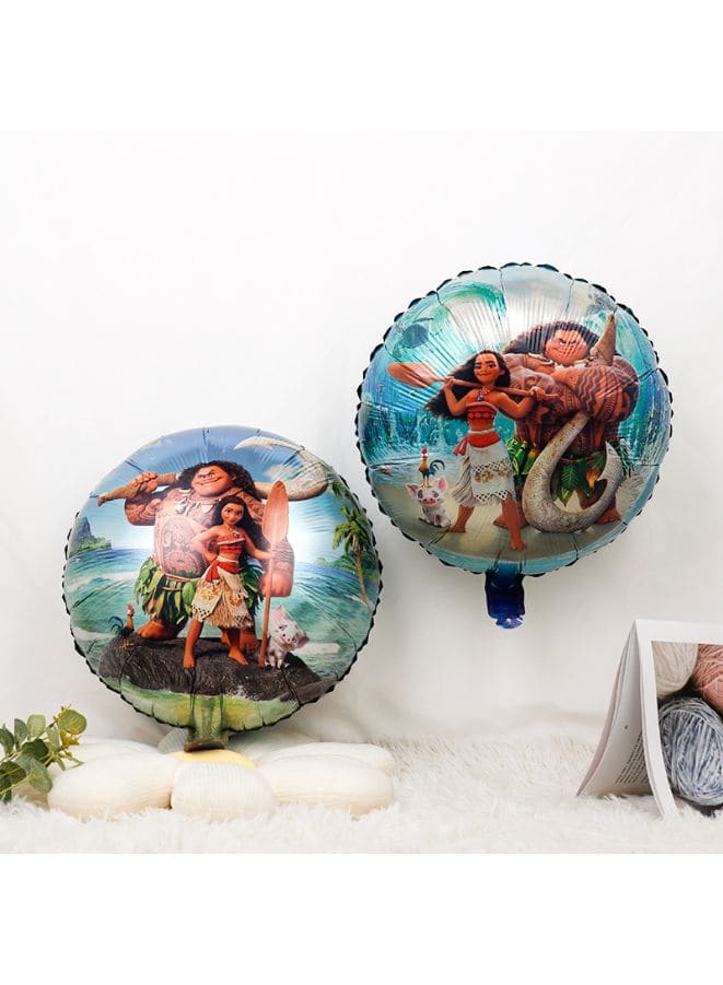 1 pc 18 Inch Birthday Party Balloons Large Size Moana Double Sided Foil Balloon Adult & Kids Party Theme Decorations for Birthday, Anniversary, Baby Shower Fatio General Trading