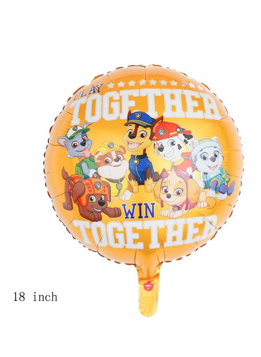 1 pc 18 Inch Birthday Party Balloons Large Size Paw Patrol Foil Balloon Adult & Kids Party Theme Decorations for Birthday, Anniversary, Baby Shower Fatio General Trading