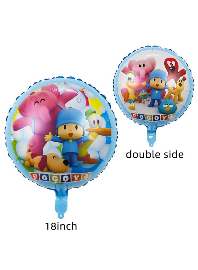 1 pc 18 Inch Birthday Party Balloons Large Size Pocoyo Double Sided Foil Balloon Adult & Kids Party Theme Decorations for Birthday, Anniversary, Baby Shower Fatio General Trading