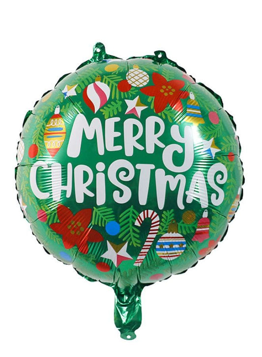 1 pc 18 Inch Christmas Party Balloons Large Size Merry Christmas Green Foil Balloon Adult & Kids Party Theme Decorations for Birthday, Anniversary, Baby Shower Fatio General Trading