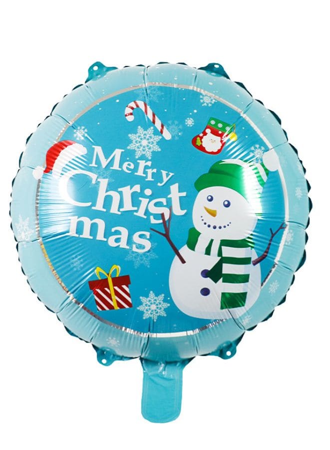 1 pc 18 Inch Christmas Party Balloons Large Size Snowman Blue Foil Balloon Adult & Kids Party Theme Decorations for Birthday, Anniversary, Baby Shower Fatio General Trading