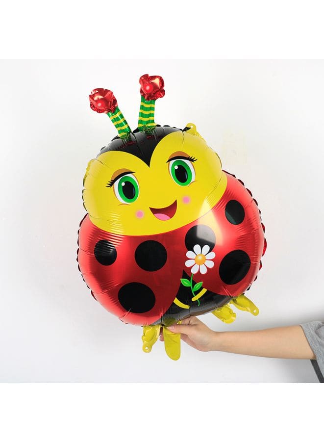 1 pc  Birthday Party Balloons Large Size Lady Bug Foil Balloon Adult & Kids Party Theme Decorations for Birthday, Anniversary, Baby Shower Fatio General Trading