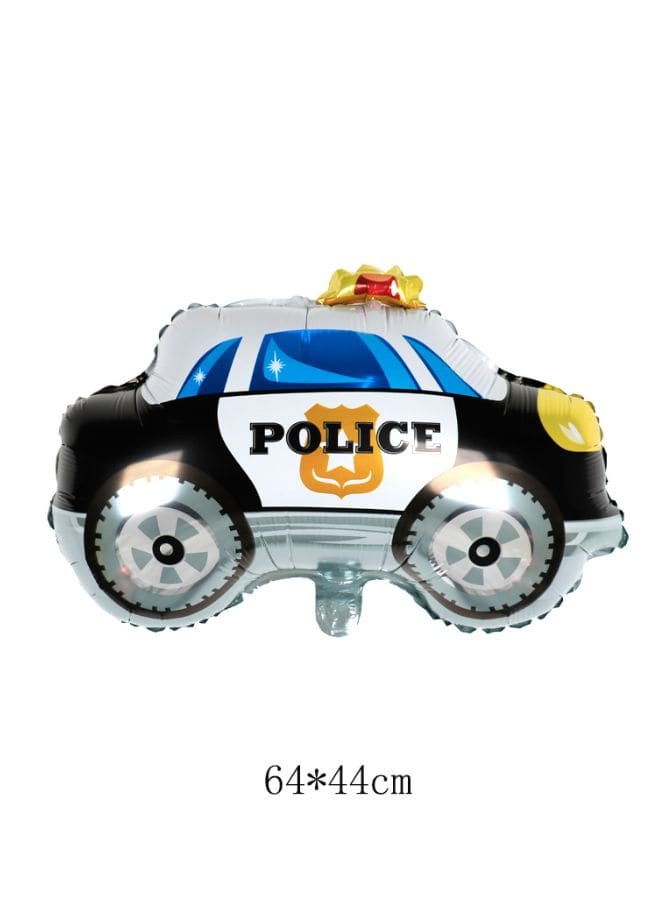 1 pc  Birthday Party Balloons Large Size Police Car Foil Balloon Adult & Kids Party Theme Decorations for Birthday, Anniversary, Baby Shower Fatio General Trading