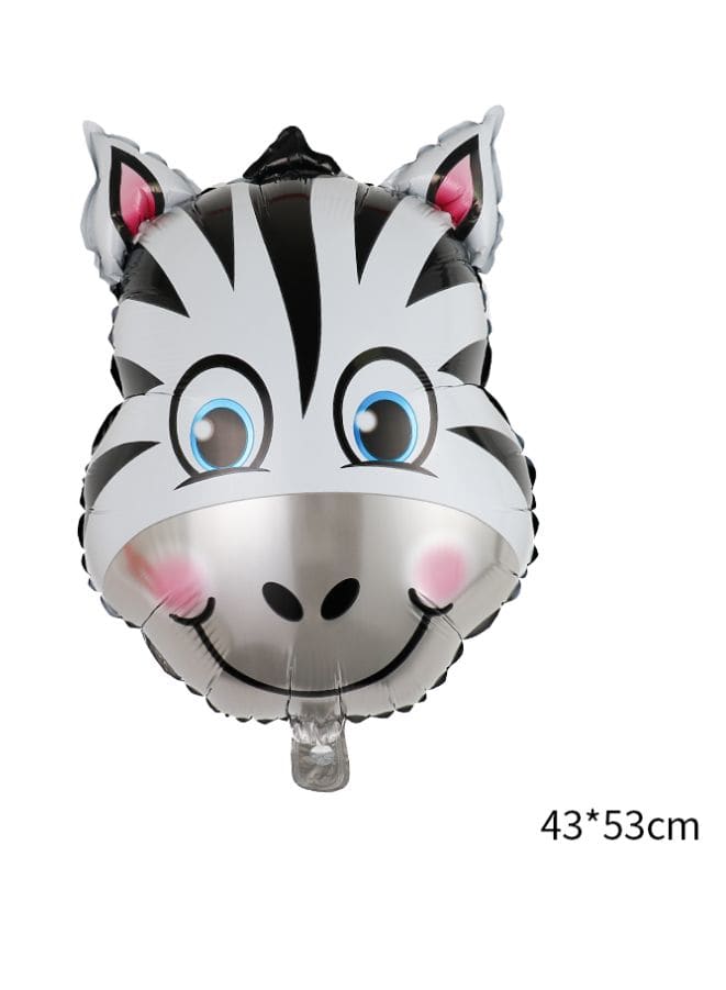 1 pc  Birthday Party Balloons Large Size Zebra Foil Balloon Adult & Kids Party Theme Decorations for Birthday, Anniversary, Baby Shower Fatio General Trading