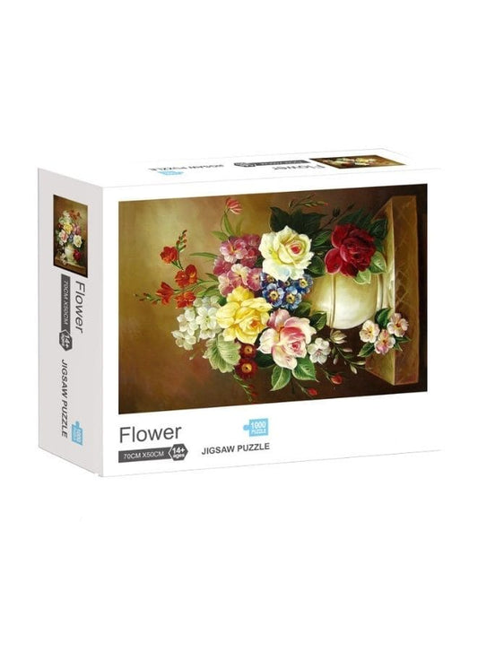 1000 Piece Flowers Jigsaw Puzzle with Unique Artwork for Kids And Adults Fatio General Trading