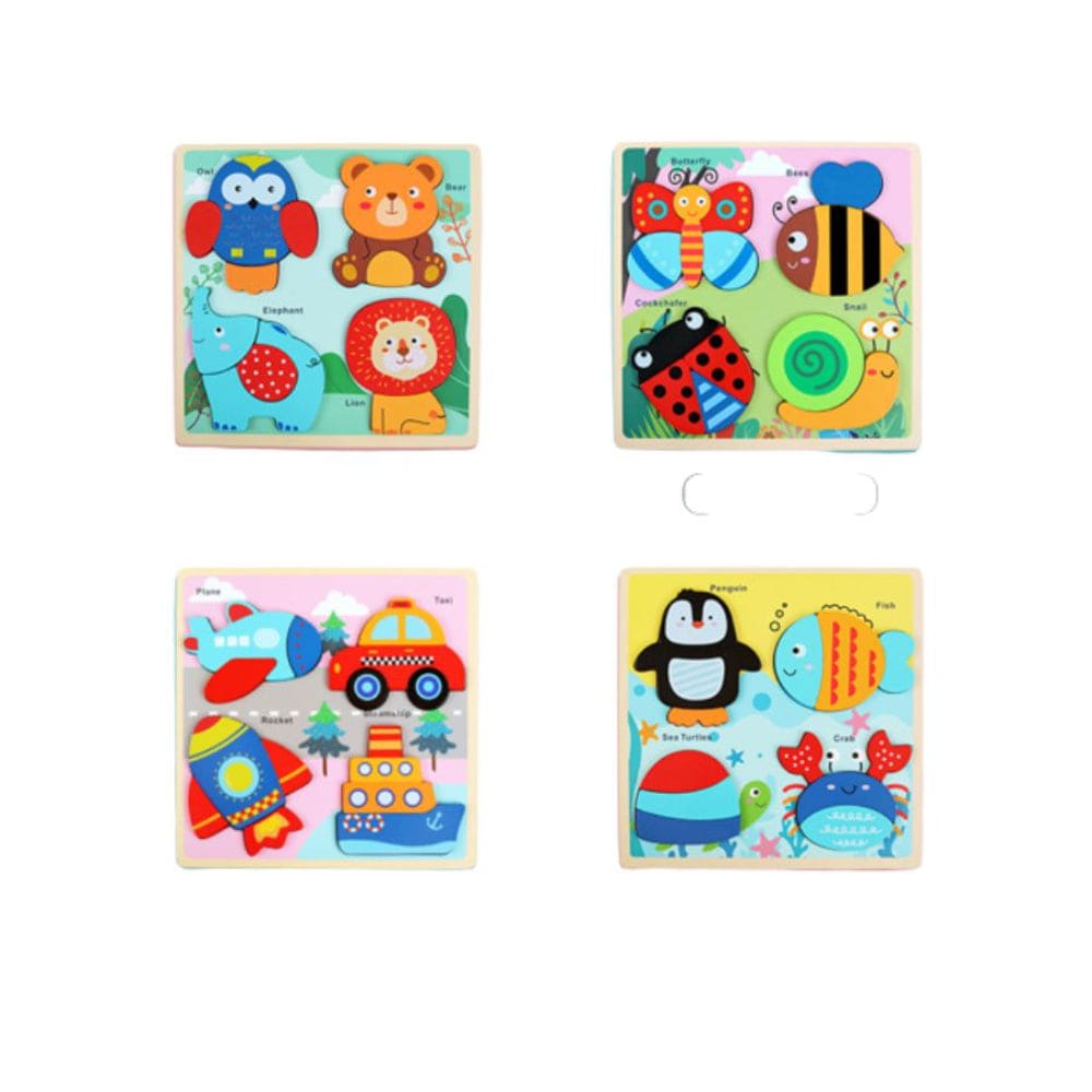 2 Pcs Big size Wooden Puzzles for Toddlers Baby Wood Animal Toys for Kids Jigsaw Puzzle Learning Educational Toys for Toddlers, Animals - Fatio General Trading