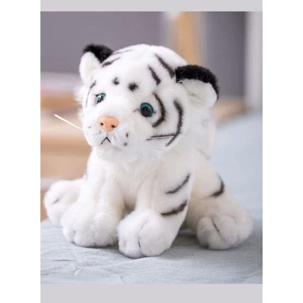 20cm Realistic Tiger Animal Plush Soft Stuffed Doll made from Eco-friendly Cotton Toy Bed Sofa Chair Decoration - Fatio General Trading