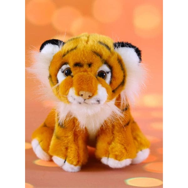 20cm Realistic Tiger Animal Plush Soft Stuffed Doll made from Eco-friendly Cotton Toy Bed Sofa Chair Decoration - Fatio General Trading