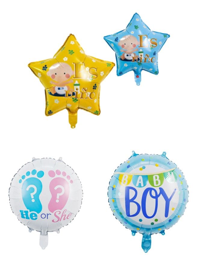 3 pc Birthday Party Balloons Large Size Baby Shower Boy Set Foil Balloon Adult & Kids Party Theme Decorations for Birthday, Anniversary, Baby Shower, Gender Reveal Party - Fatio General Trading