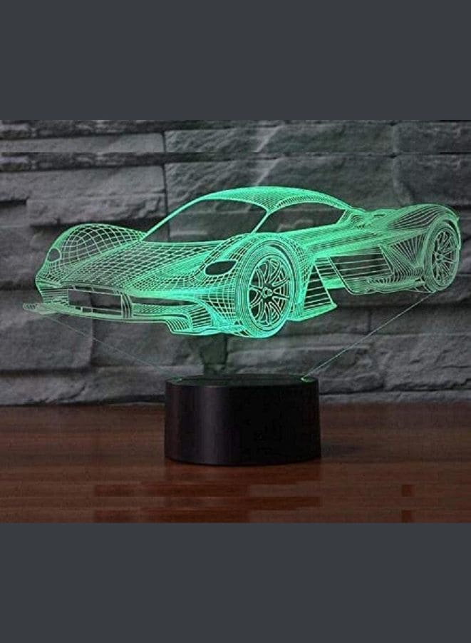 3D Sports Car Shape Night Light Touch Table Desk Optical Illusion Lamps 7 Color Changing Lights Home Decoration Xmas Birthday Gift - Fatio General Trading