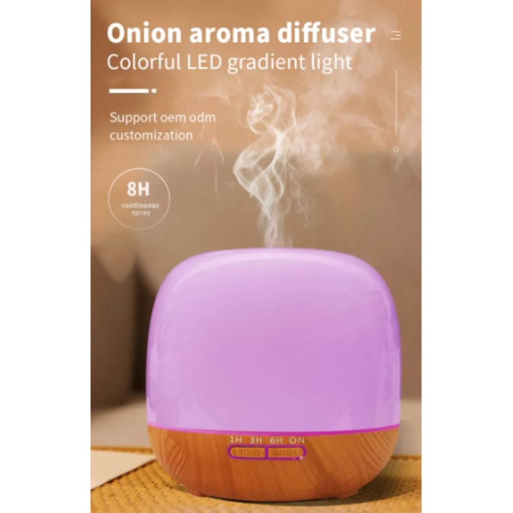 500Ml Aromatherapy Essential Oil Diffuser Humidifier With 4 Timer Settings, 7 Led Color Changing Lamps And Waterless Auto Shut-Off, Black - Fatio General Trading