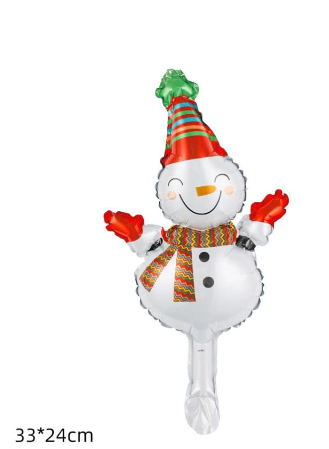 5pcs Christmas Foil Balloons include 2 x Santa Claus, 1 x Reindeer, 1 x Snowman, 1 x Elk Happy Holidays Giant Balloon Decoration Party Supplies - Fatio General Trading