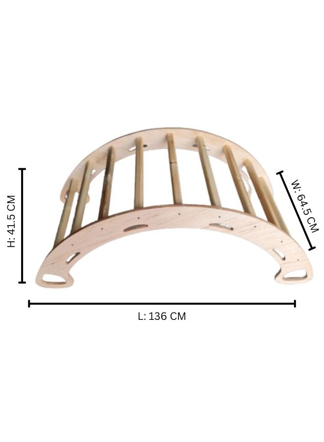 Wooden Arch Climbers for kids, Climbing and Rocking Wooden Chair set for kids aged 2 to 8, kid's Furniture set for Home, Nursery and Play Area Fatio General Trading