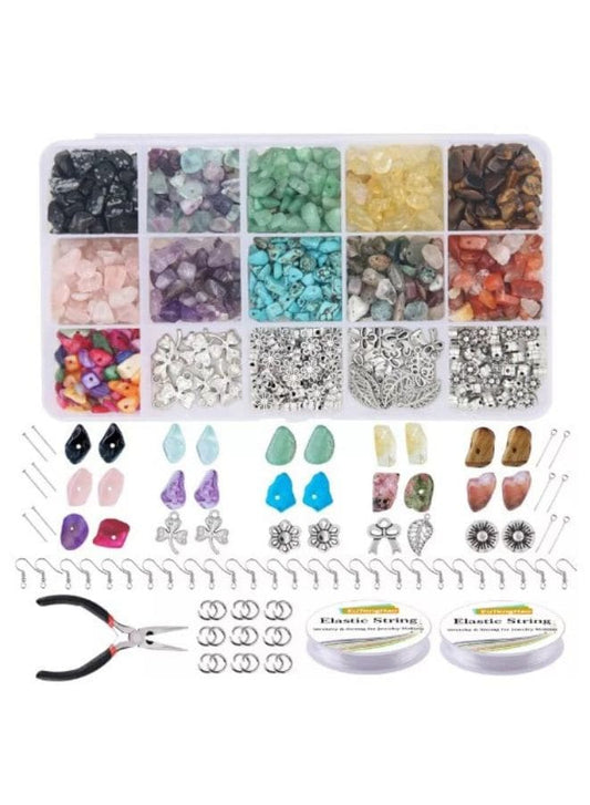 933 pcs DIY Beads Set for Jewelry Making for Kids and Adults, Craft DIY Necklace, Bracelets, hair hoop and more Using Colorful Acrylic Crafting Beads Kit Box with Accessories - Fatio General Trading