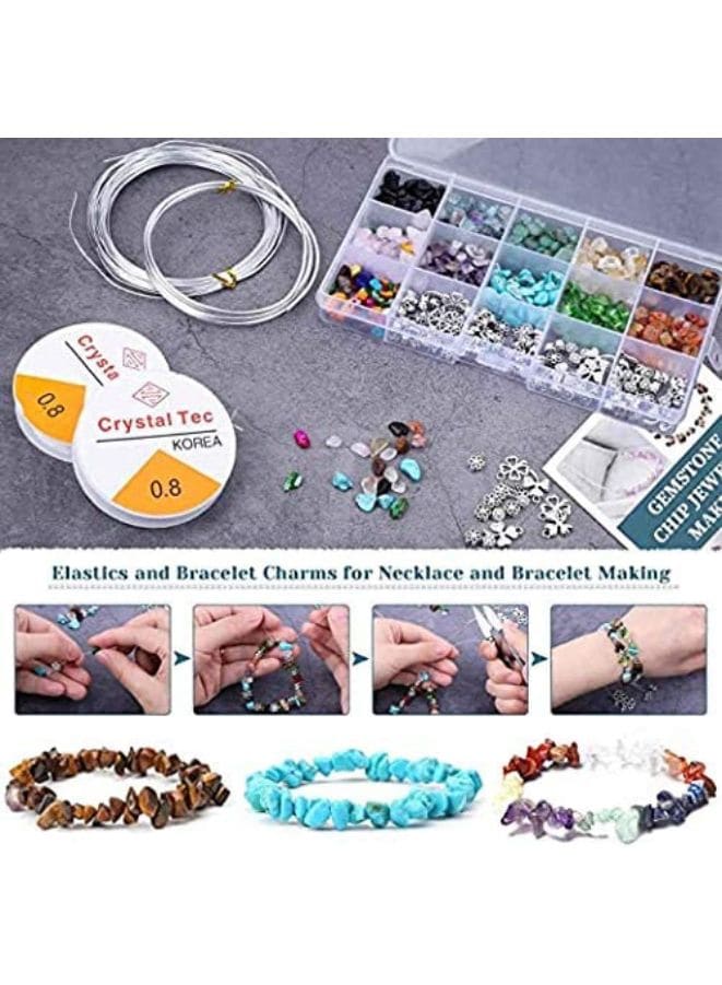 933 pcs DIY Beads Set for Jewelry Making for Kids and Adults, Craft DIY Necklace, Bracelets, hair hoop and more Using Colorful Acrylic Crafting Beads Kit Box with Accessories - Fatio General Trading