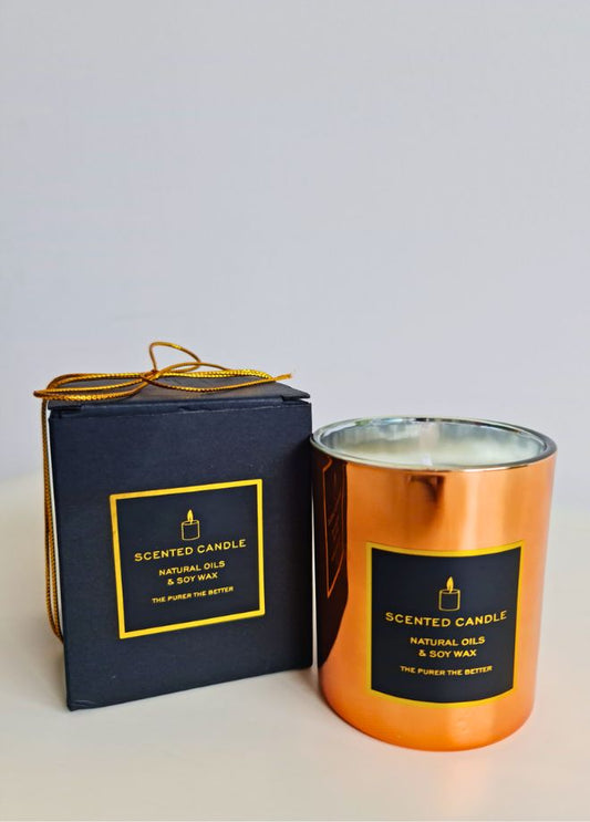 Amber Infusion - Warm and Alluring Scented Candle - Embrace the Captivating Glow - Up to 45 Hours of Enchanting Burn Time