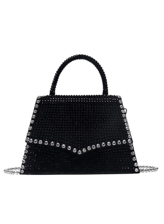 Women's Rivet Evening Party Purse with a chain