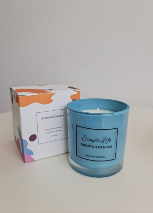 Tranquil Lavender Mist: Blue Lavender Bliss - Soothing Scented Candle Jar - Immerse Yourself in Serenity - Up to 45 Hours of Calming Burn Time