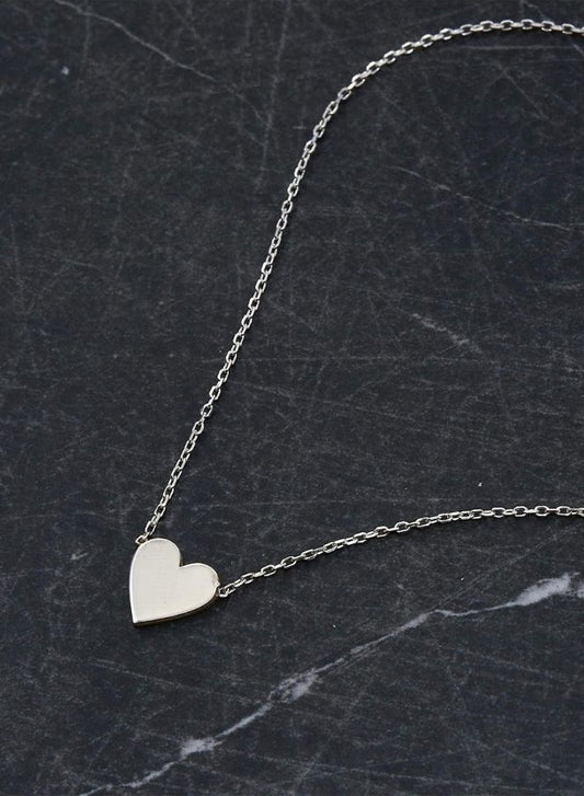 Simple Love Heart Pendant Necklace Choker Chain  | Valentine's day Necklace for women, girls and teens.