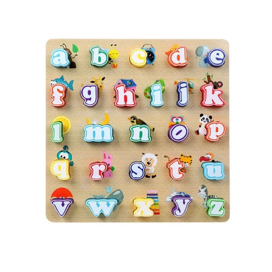 Alphabet Puzzle, Kids Early Development Toy, 3D Wooden Alphabet Capital and Small Letters - Fatio General Trading