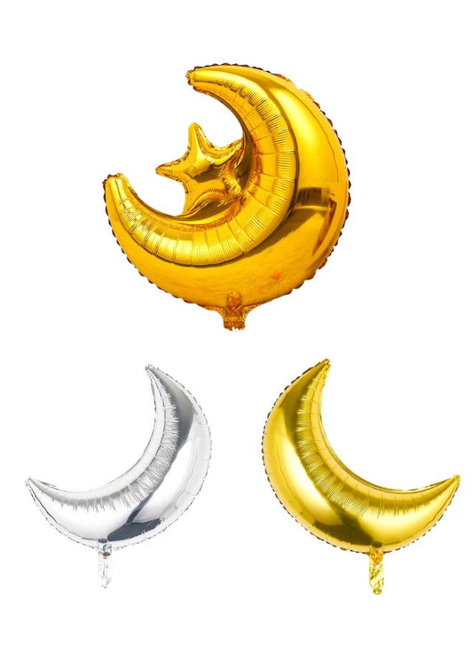 Magical Moon-Shaped Balloon Set: Illuminate Your Celebrations with Enchanting Elegance