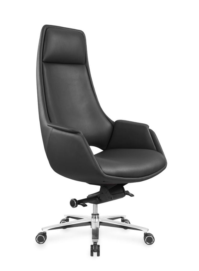 High Back Executive Office Chair with Genuine Leather Seats